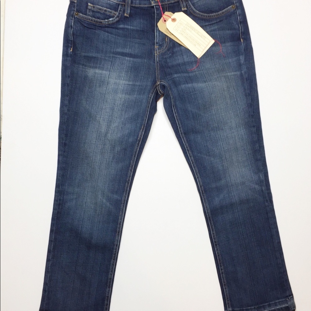 NWT CURRENT/ELLIOTT cropped straight jeans raw hem - Picture 3 of 8